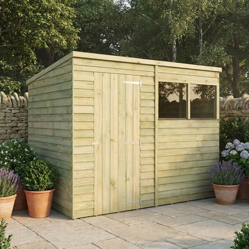 8x6 wooden garden shed overlap - 8x6,