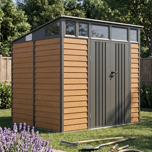 8x7ft metal garden - metal, shed