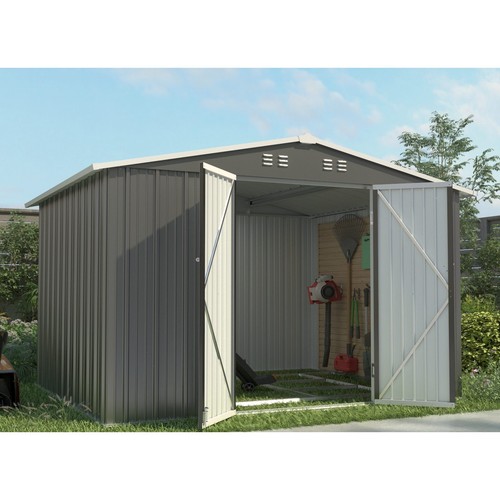 Garden shed 10x8ft metal apex - garden,
