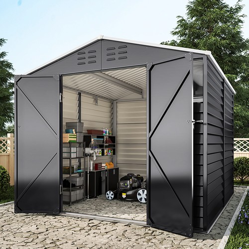 8x8 5ft metal garden shed - shed, apex