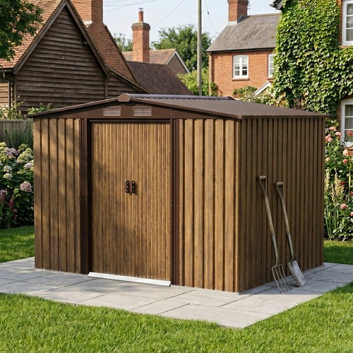 8x6ft galvanised steel garden - galvanised,