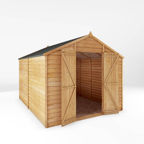 10x8 wood garden - wood, overlap