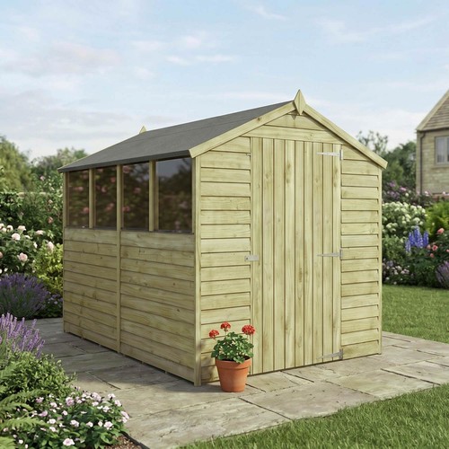 8x6 wooden garden - shed, overlap