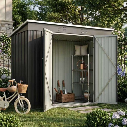 Garden shed pent roof 4x8ft - garden,