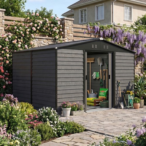 Garden shed metal apex - shed, 8