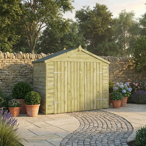 Wooden garden bike shed - x, 7