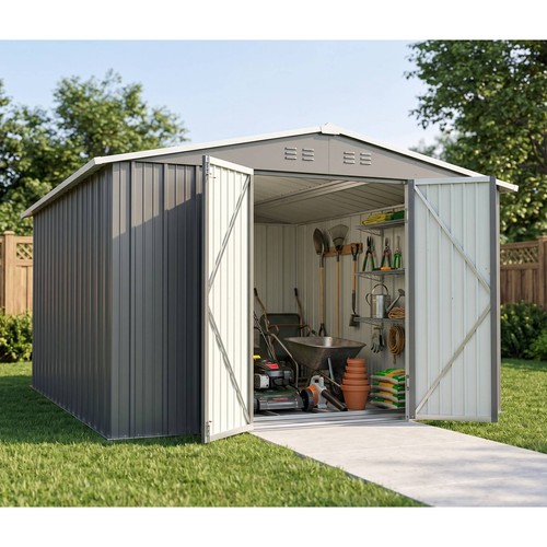 Garden shed 10x12ft metal - shed, apex