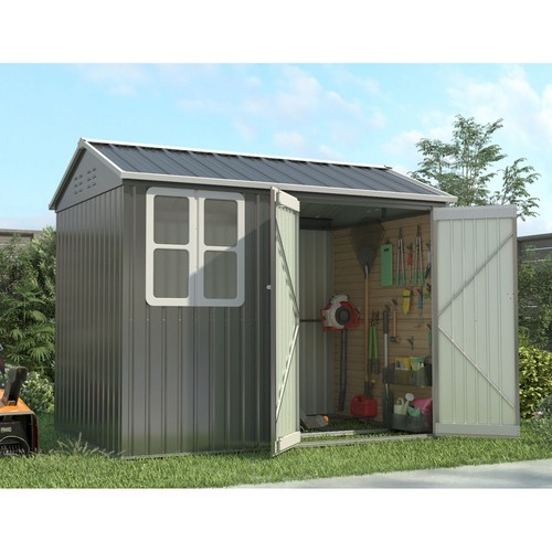 Garden shed 8x6ft steel apex - 8x6ft,