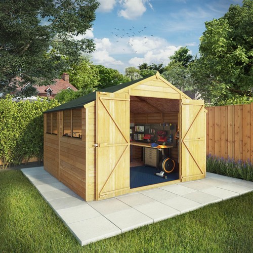 10x10 wooden garden shed apex - shed,