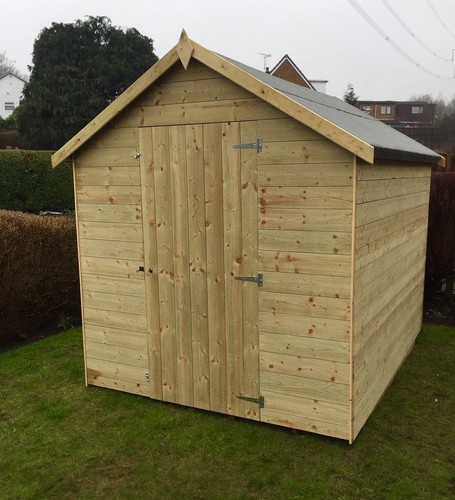 Tanalised apex garden - garden, shed
