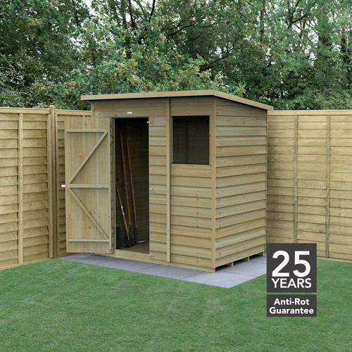 Forest 4life 6x4 pent shed - forest,