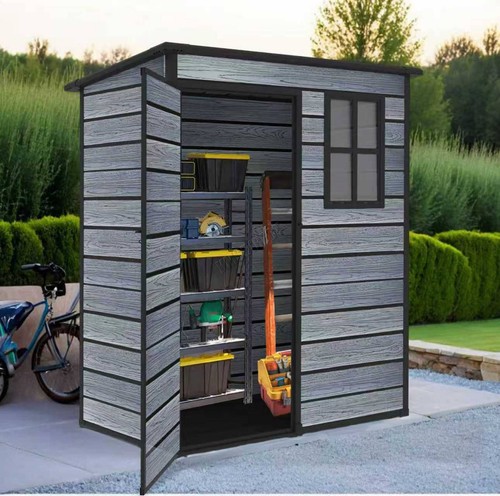 5x3ft plastic garden shed - plastic,