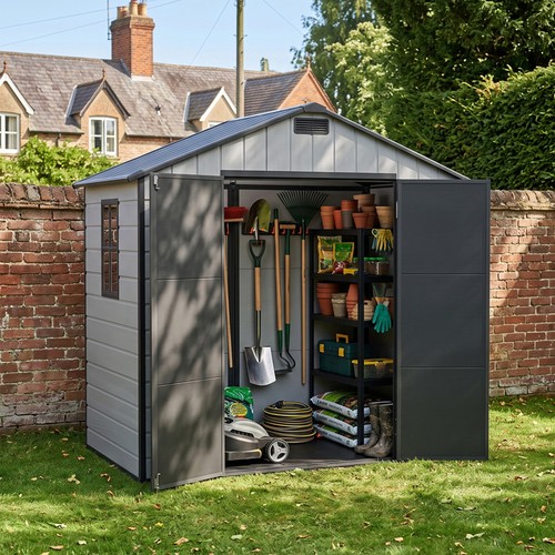 8x4ft plastic garden shed with - 8x4ft,