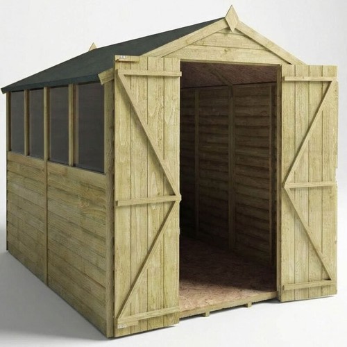 8x6 wood garden shed - 8x6, double