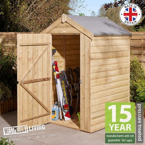 4x4 wooden apex garden shed - apex,